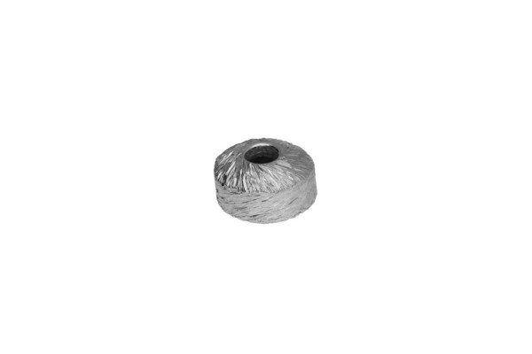 Button 4x2,2mm gebürstet, Silber 925