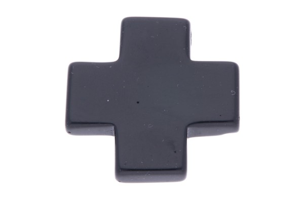 Kreuz gleichschenklig 35mm aus Obsidian mit 3mm Bohrung