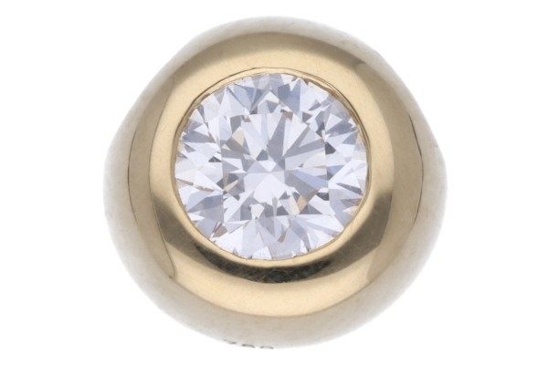 Brillant Anhänger rund 18k Gelbgold 1 Brillant 0,21 ct