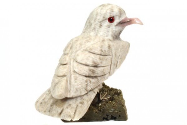 Möwe 80x65mm auf Mineral, Onyx grau o.Ä.