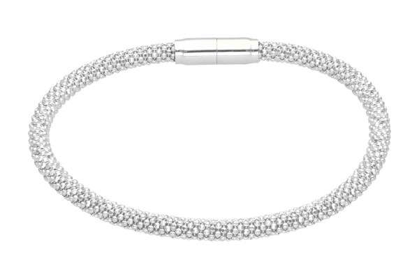 Armband facettiert 4mm/19cm, Silber 925