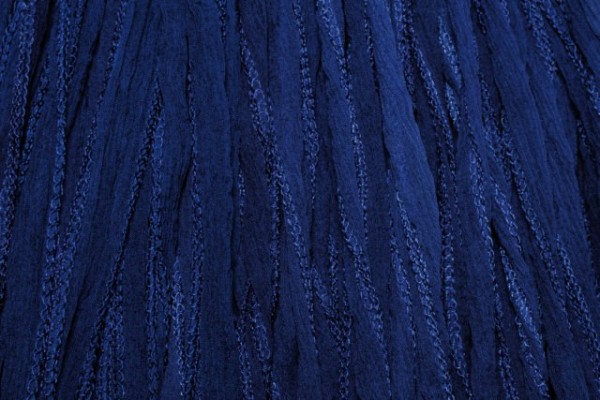 Seidenband fairy 110x1,5cm, Crinkle Chiffonseide marineblau