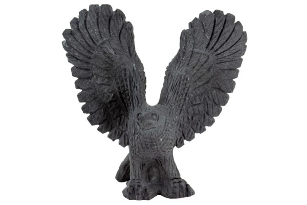 Adler Gravur ca.75x85x45mm aus schwarzem Obsidian