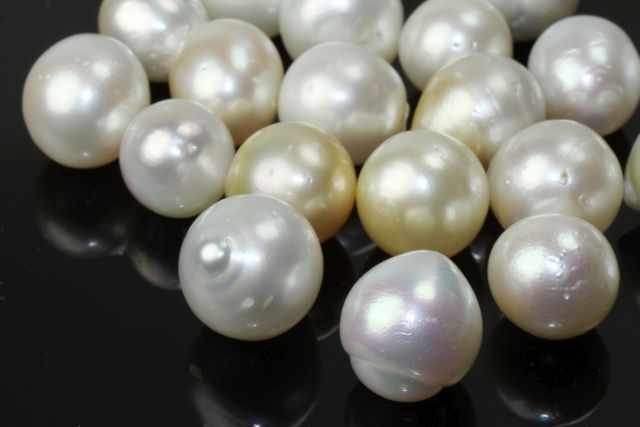 Riesige 12-14 Mm Natur Südsee Multicolor Barock Perlenketten Silber Verschluss